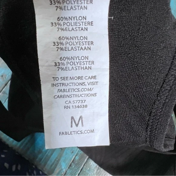 Fabletics Black Racerback Geometric Design Size Medium - Picture 8 of 10